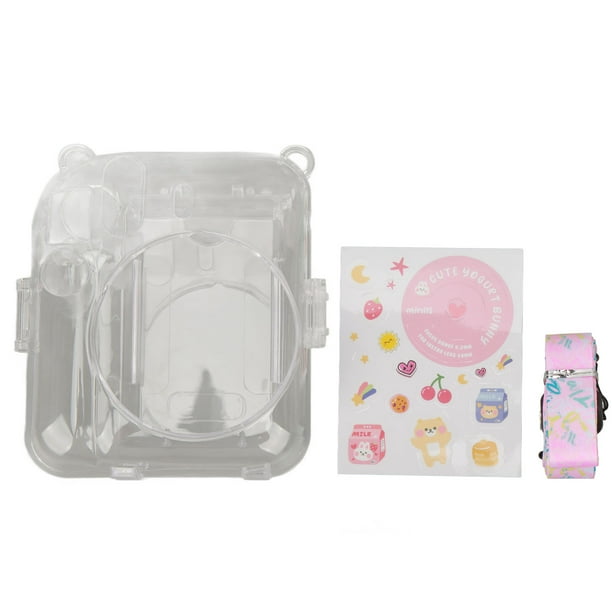 Estuche transparente para cámara instantánea Jadeshay para Fujifilm Mini 12 con correa multifuncional