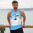 thumbnail image 6 of Pofeuu Collie in Bathtub Print Men's Workout Tank Tops Sleeveless Muscle Gym Shirt Quick Dry-4X-Large, 6 of 7