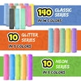 thumbnail image 2 of Tiza para aceras, diseños de cebra gorda, 160 unidades, 14 colores, 10 purpurinas y 10 neón, 2 of 7