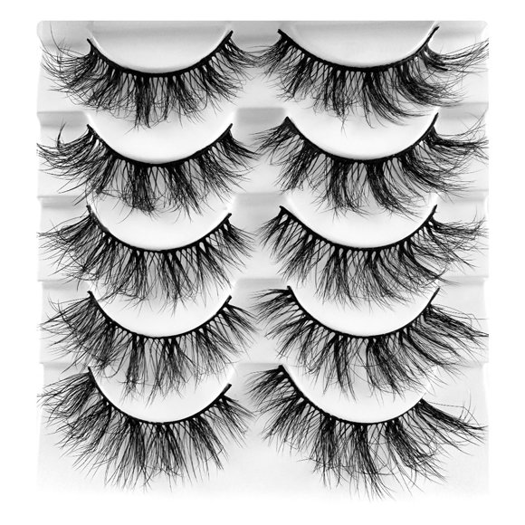 Pack of Eyelashes Wispy Strip Glue Bulk Pack Miss Lashes 3d 302 B Extensions .05 Easy Fan Lashes 5 Pairs Fluffy Eyelash Washer Lashes Cat Eye Nay Lashes Lashes Extensions Reusable Eyelashes Long