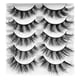 thumbnail image 1 of 5 pares de pestañas postizas de varias capas: aspecto natural y esponjoso, suaves y ligeras, fáciles de aplicar para el maquillaje de ojos diario o de fiesta, 1 of 1