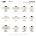thumbnail image 4 of Livex Lighting Meridian 9" 5-Light Metal/Fabric Ceiling Mount in Bronze, 4 of 9