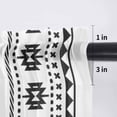 thumbnail image 5 of White Boho Valance Curtains for Kitchen/Living Room/Bathroom/Bedroom Window, Rod Pocket Small Topper Half Short Window Curtains Voile Sheer Scarf, Farmhouse Simple Abstract Striped Geometric 60"x18", 5 of 8
