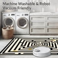 thumbnail image 5 of ODIKA 8'x10' Machine Washable Non-Slip Area Rug, Geometric Maze Black and Beige Reversible High Traffic Rug, Beige, 51835, 5 of 7
