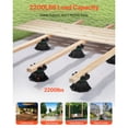 thumbnail image 2 of KFFKFF Deck Blocks 8 PCS, 2200 lbs / 997.90 kg Load Capacity, Adjustable Plastic Pedestal Paver, Height Range 3.54 - 4.65 inch / 90 - 118 mm, Foundation Base for Wood, Concrete, and Metal Structures, 2 of 9