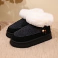thumbnail image 4 of Lenago Women's Bootie Fluffy Snow Shoes House Slippers Warm Faux Suede Platform with Soft Comfortable Foam Cozy House Slipper for Winter Indoor & Outdoor Boots, 4 of 9