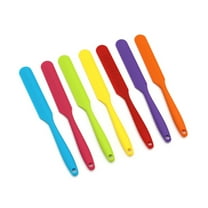 MOKKHNB Cake Icing Spatula Silicone Scraper Blue 4 Pcs