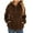Brown, variant on Women's Fleece Long Sleeve Pullover Hoodies with 1/4 Zip Up Sweatshirt Jumper Warm Sweaters (Brown, XL)