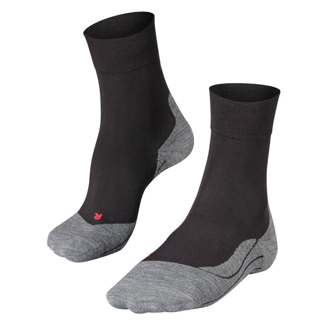 FALKE Calcetines deportivos para hombre – RU4 Endurance, calcetines de running, acolchado medio Negro/Gris 42-43