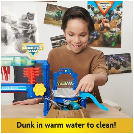 Monster Jam, Megalodon Monster Wash Color-Changing Monster Truck Vehicle Playset, for Ages 3 and up