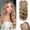Blonde Mixed Bleach, variant on DAPRZIY 20-inch Women's Hair Extensions - Wavy Curl Hair Clip-on Hair Extensions with Bangs, Suitable for People with Thinning Hair - Synthetic Wigs