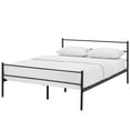 thumbnail image 5 of Industrial Country Cottage Farm Beach House Bedroom Queen Size Platform Bed Frame, Metal Steel, Brown, 5 of 5