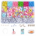 thumbnail image 1 of Kit para hacer pulseras y joyas para niños, rompecabezas pulido, manualidades educativas, juguetes para niñas, cuentas con letras, 1 of 14