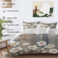 thumbnail image 5 of Vintages Flowers Twin Size Comforter Set, White Floral Plants Petals Blue Brown Mottled Bedding for All Seasons, 4 Pcs Bed Set, 1 Quiltcover (68"x86") ,1Sheet(67"x116"), 2Pillowcases (30"x20"), 5 of 9