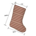 thumbnail image 5 of Christmas Stockings Brown and Red Striped Pattern Personalized 3 Pcs 14.8 Inch, 5 of 5
