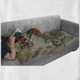 thumbnail image 6 of Japanese Soft Flannel Fleece Throw Blanket, Grunge Style Oriental Water Koi Carp Fish Aquatic Theme Distressed Pattern, Cozy Plush for Indoor and Outdoor Use, 50" x 60", Multicolor, by Ambesonne, 6 of 6