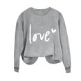 thumbnail image 4 of Erwazi Women Valentine's Day Pullover Sweatshirts Love Heart Print Tops Long Sleeve Crewneck Shirts Fashion Loose Holiday Sweatshirt, 4 of 4