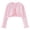 Pink, variant on Girls Lightweight Cropped Knit Cardigan Round Neck Ruffled Long Sleeve Cardigans Spring Summer Autumn Casual Sweater Jacket