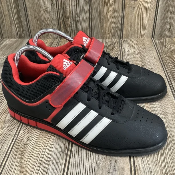 Adi-das Powerlift 2.0 Q33821 Black Leather Training Shoes Sneakers Mens Size 11