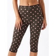 thumbnail image 4 of Pantalones capri para mujer, cintura elástica con ribete de encaje, largo 3/4, estilo cropped, para uso diario informal., 4 of 9