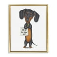 thumbnail image 5 of Stupell Industries Dachshund 'I'm The Boss' Fun Family Pet Phrase Metallic Gold Framed Floating Canvas Wall Art, 16x20, by Danny Gordan, 5 of 5