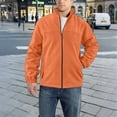 thumbnail image 5 of GrmtClth Mens Fleece Jacket Full Zip Casual Soft Polar Fleece Lined Jacket Coats 2025 Winter Outdoor Long Sleeve Outerwear Jackets with Pockets Saffron XL, 5 of 5