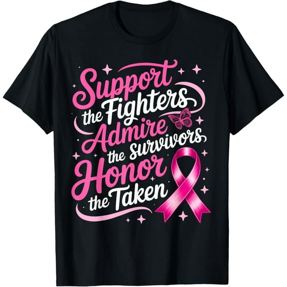 Breast Cancer Shirts for Women:Breast Cancer Awareness Shirts Cancer Care Gifts Short Sleeve Tee Top