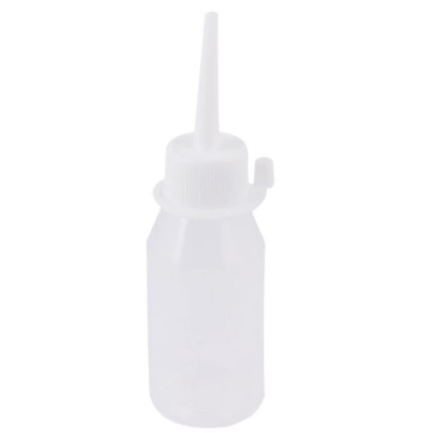 Flacon Mousqueton 50ml à Distribution Liquide d'Huile de Sauce à l'Eau en Plastique Blanc Clair