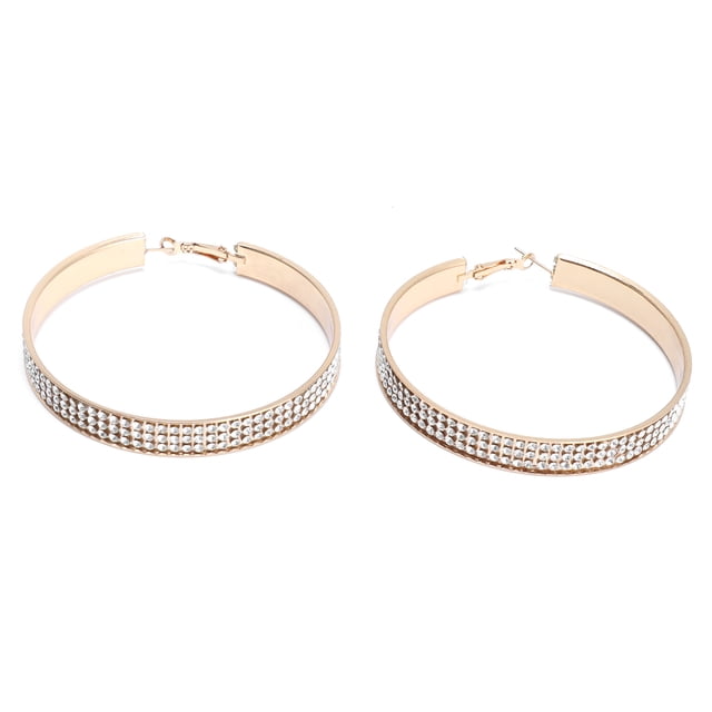 Pendiente de bucle, pendientes de cristal de moda Pendiente de metal Pendiente degradado resistente y resistente