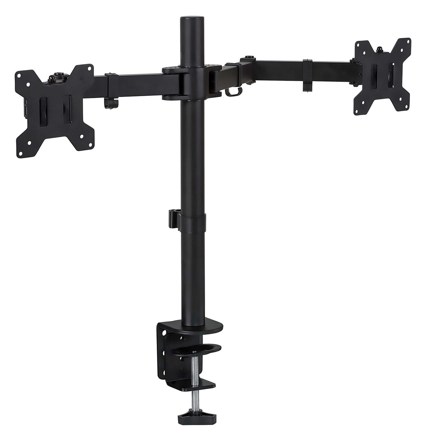 Mount-It Height Adjustable Dual Monitor Wall Mount w/ Spring Arm 13-30” Screens 