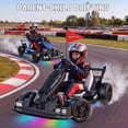thumbnail image 3 of Licensed Porsche 36V Electric Go Kart for Kids,600W Drift Ride on Toys Ages 6-12, Adjustable Seat,LED Lights, 2 Speed Mode, Black, 3 of 10