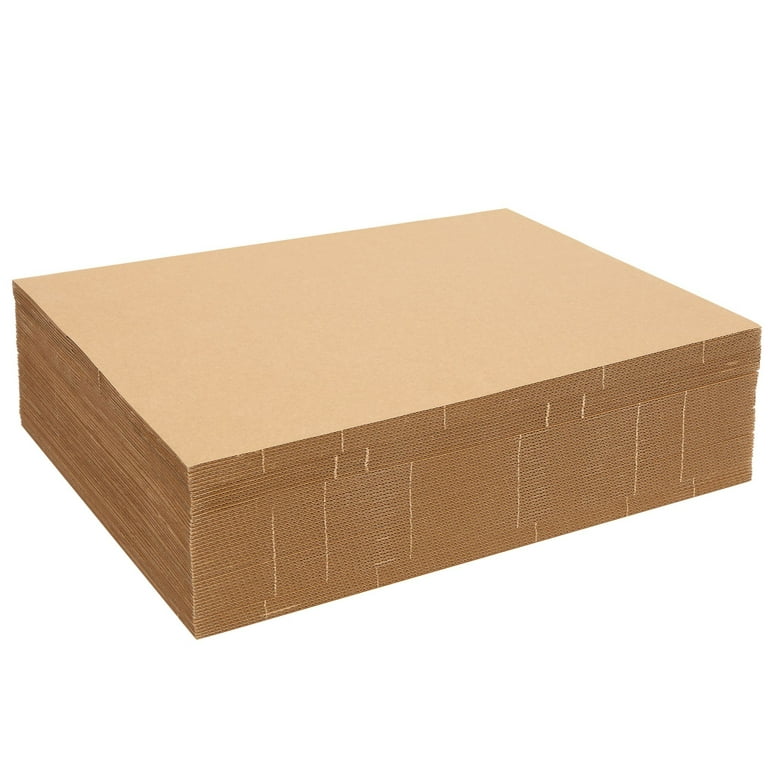 Premium Corrugated Cardboard Sheets 8.5 X 11 - 100 per Bundle - Flat  Packaging Pads - Kraft Double Face - Quantity 100 Pack - for Packing,  Mailing
