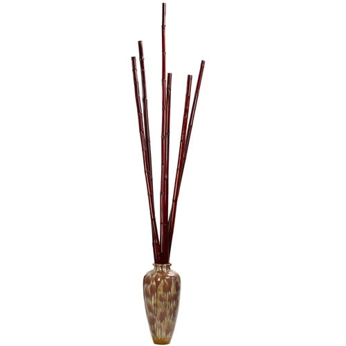 Nearly Natural Artificial Bamboo Poles, Burgundy, 6pc