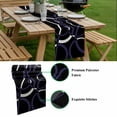 thumbnail image 5 of Blue Geometric Table Runner - 120 Inch Long, Kitchen Dining Table Runner Dresser Scarves, Contemporary White Abstract Lines Black Farmhouse Decor for Coffee Tables Wedding Party Banquet, 5 of 8