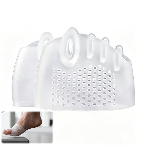 Alignura 3 in 1 Pro Toe Straightener, Forefoot Sleeves with Toe Separators, Hammer Toe Straightener & Separator, Flexible Silicone Sleeves with Breathable Holes & Cushioned Support