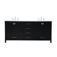 thumbnail image 3 of Elegant Decor Irene 72" Solid Wood and Stone Double Bathroom Vanity in Black, 3 of 8