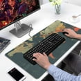 thumbnail image 2 of Colored World Map Borders Countries Roads and Cities Gaming Mouse Mat,Rectangle XX Large Non-Slip Rubber Gaming Mouse Pad with Stitched Edges, Office Mouse Pad for Women Men Kids, 31.5x15.7, 2 of 7