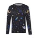 thumbnail image 4 of Hombres manga larga O-cuello impreso moda pulóver camisa casual Tops blusa Pompotops oipoqjl2258, 4 of 9