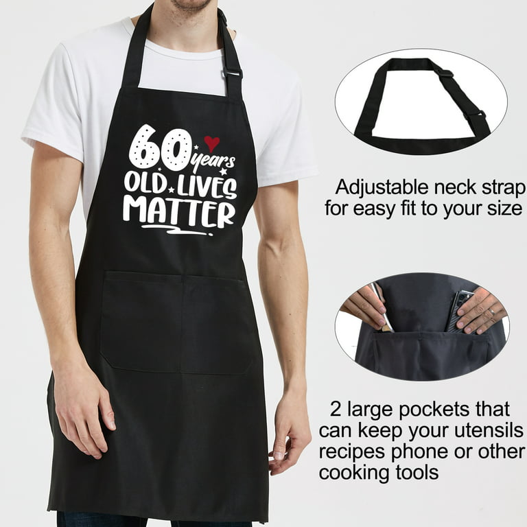Funny Aprons for Men Women with Pockets Cooking Chef Baking Aprons  Adjustable Kitchen Aprons Birthday Gifts for Mens Women