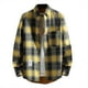 thumbnail image 1 of Camisas de franela a cuadros con forro polar Sherpa cálido para hombre, chaquetas informales térmicas con botones, abrigo de trabajo de invierno, prendas de vestir exteriores, 1 of 4