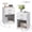 White, variant on GALAXHERO Nightstand Set of 2 with Charging Station and 2 Drawers, Wood Bedside Table End Table with Open Shelf for Bedroom, Living Room, Greige