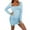 Blue, variant on White Dress Women's Sexy Summer form Fitting Square Neck Long Sleeved Fold Dress Graduation Dresses for Women 2024 (White,S)