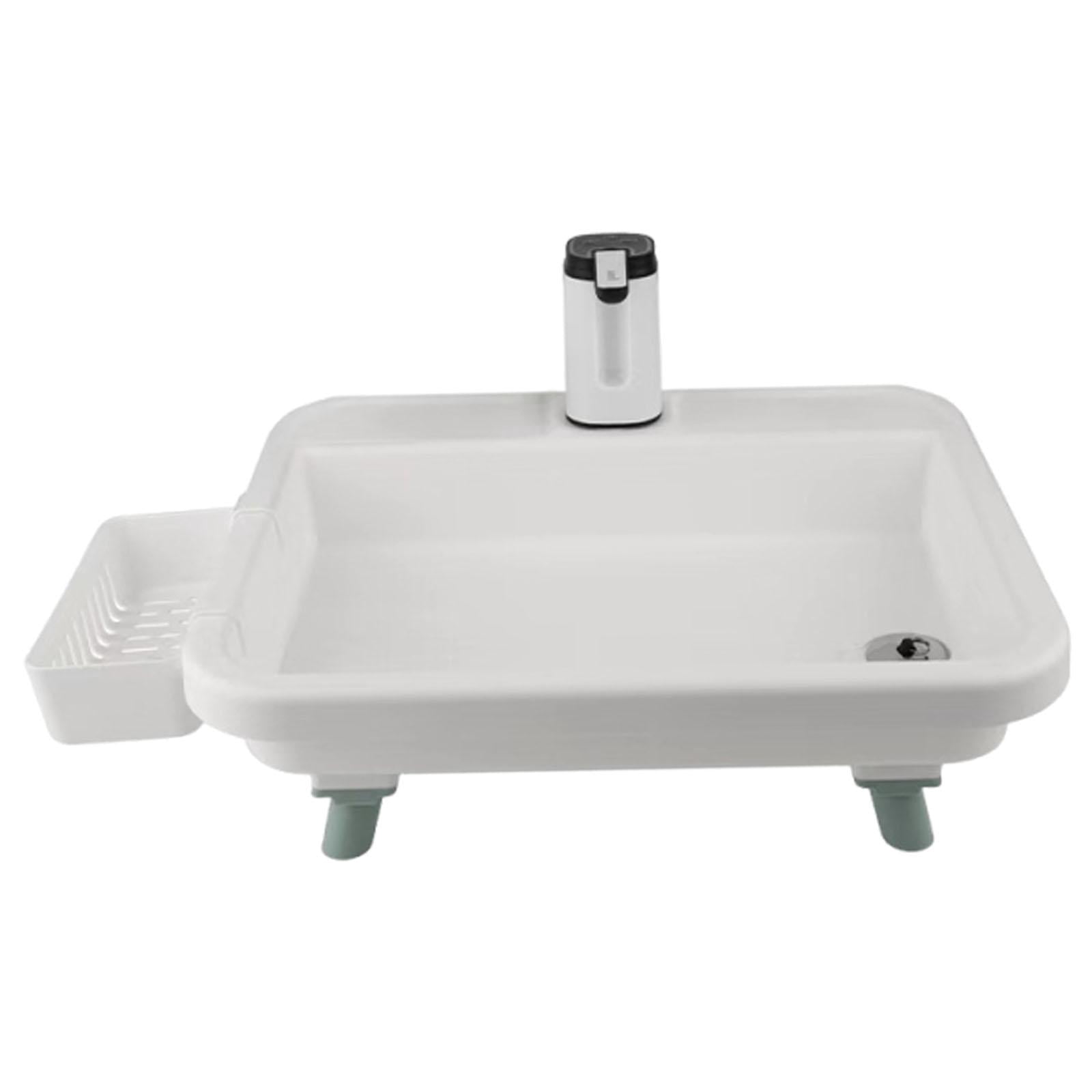 Axioma Outdoor Portable Sink Mobile Hand Wash Station Easy Setup Convenient with Electronic Faucet for Workshops Family Use Camping White