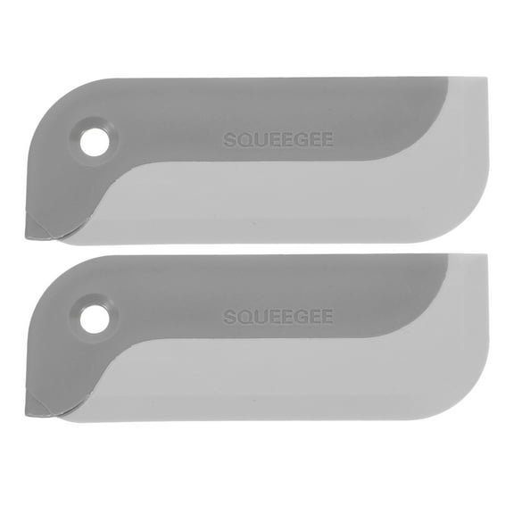 Greenadscape 2Pcs Household Window Squeegees Grey TPR PP Small Ergonomic Design