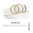 thumbnail image 4 of Women Faux Leather Belt Double Rings Belt Waist Belts Waistband New S3, 4 of 4