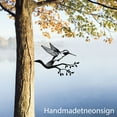 thumbnail image 4 of Handmadetneonsign Colibri On Branch Metal Tree Stake, Colibri Garden Tree Stake, Bird Metal Tree 68476, 4 of 4