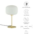 thumbnail image 3 of Table Lamp, White Gold, Glass, Modern Contemporary, Mid Century Living Kitchen Cafe Bistro Restaurant Hospitality, 3 of 8