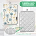 thumbnail image 3 of Blue and Yellow Dandelion Oven Mitts 2 Pcs Pot Holders Sets Heat Resistant for Kitchen Cooking Baking 7"x9.8", 3 of 7