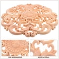 thumbnail image 3 of ColoMX Aplique de madera natural tallada: aplique de esquina de madera tallada redonda, acento decorativo para puertas, muebles y paredes, 30 cm, 3 of 8