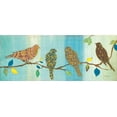 thumbnail image 2 of Tava Studios 18x10 White Modern Wood Framed Museum Art Print Titled - Bird Chat II, 2 of 4